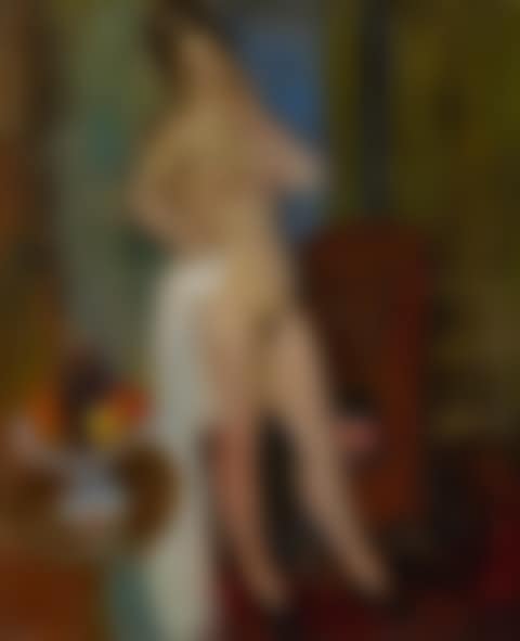 LE MODÈLE PRÉS D'UN POÊLE DANS L'ATELIER (preview)