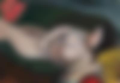 Reclining nude on yellow cushion (preview)