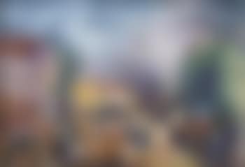 Réunion de personnages sur une place de village (preview)