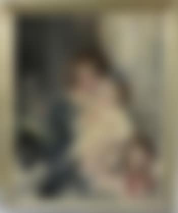Mother And Two Children With Flowers (preview)