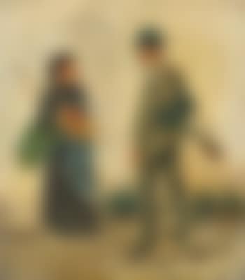 Begegnung, einer Bäuerin und eines Jägers (preview)