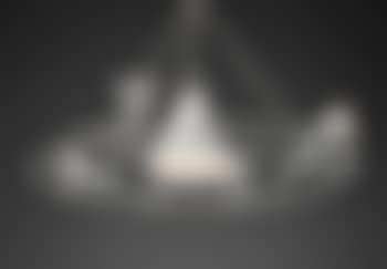 Large conic chandelier with four small cones (preview)
