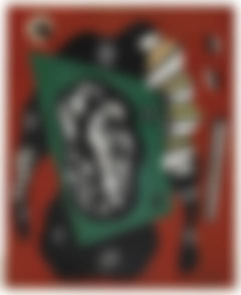 Composition sur fond rouge (preview)