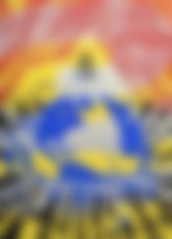 Abstract in silver, black, yellow, red and blue (preview)