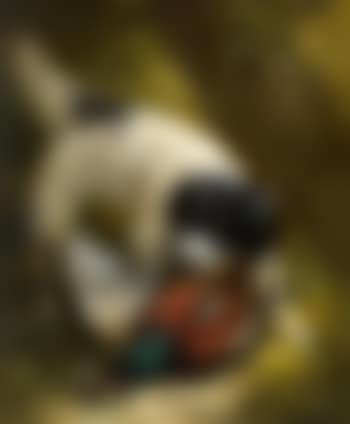 Hunting dog with a pheasant (preview)