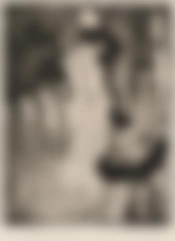 Dame, eine Pferdedroschke rufend (preview)