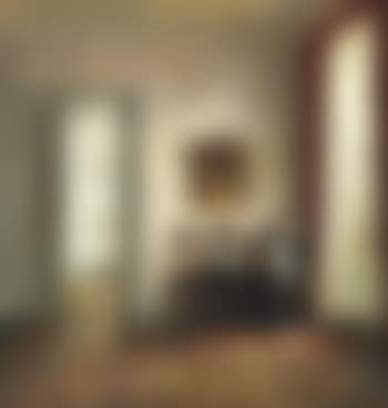 Interior with the painter's wife knitting in a corner of the living room , (preview)