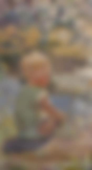 Study of a Young Girl, Feeding Ducks by the Water's Edge , (preview)