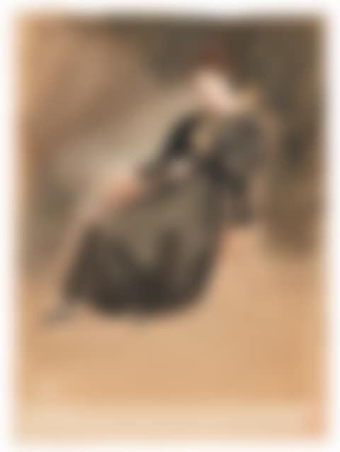 STUDY OF A SEATED YOUNG WOMAN (preview)