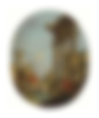 An architectural capriccio with figures by ruins near a shore (preview)