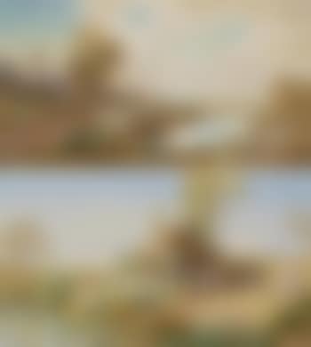 Two watercolors: 1) Mexican Riverscape with a View of Popocatépetl; 2) Farmstead in Mexico, A view of Popocatépetl in the background (preview)