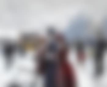 Skaters on Peblingesøen in Copenhagen. (preview)
