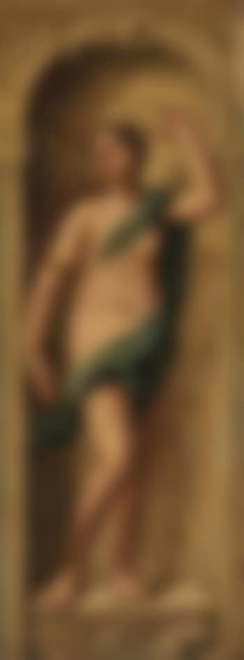Weibliche allegorische Figur in einer Nische , (preview)