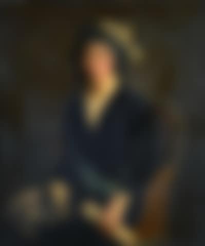 A portrait of a woman with a toy dog (preview)