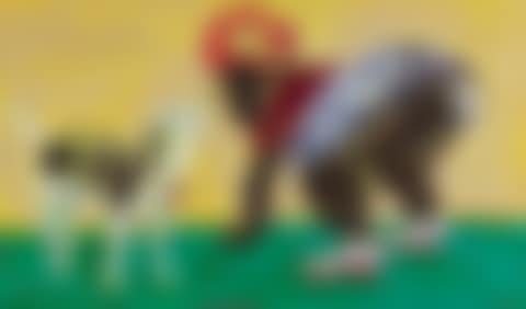 Schöne mit Hund (preview)
