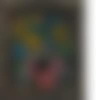 GREEN FRAMING OF SHEET. HEAD OF WILD FLOWERS AND GLASS MARRONNASSE (preview)