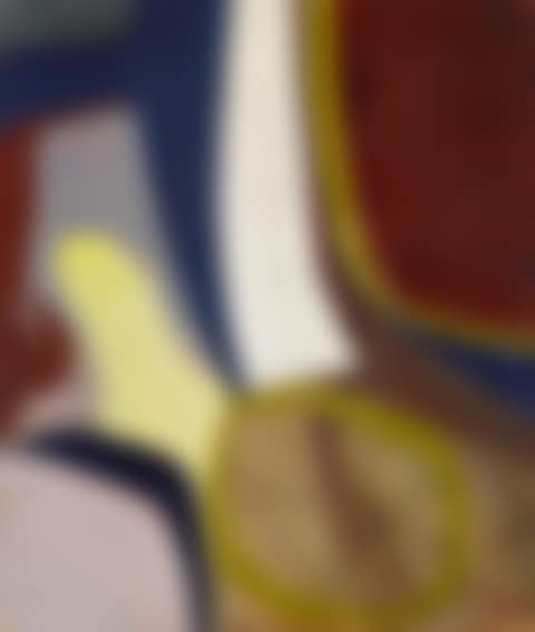 OHNE TITEL (ABSTRAKTES BILD MIT OCKERFARBENEM KREIS) (UNTITLED (ABSTRACT PAINTING WITH OCHRE CIRCLE)) (preview)