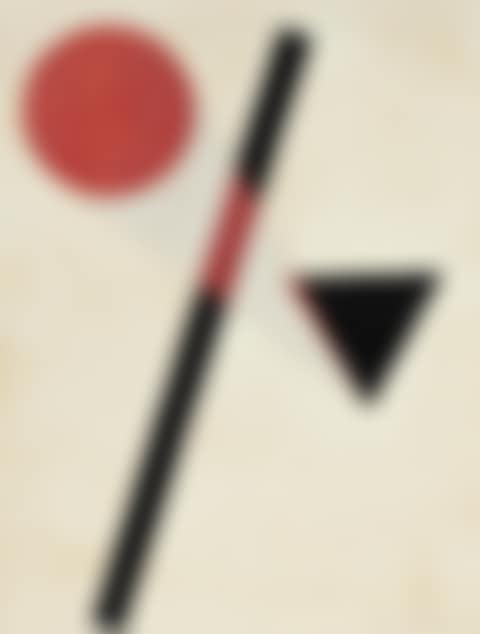 OHNE TITEL (KONSTRUKTION MIT ROTEM KREIS UND SCHWARZEM DREIECK) (UNTITLED (CONSTRUCTION WITH RED CIRCLE AND BLACK TRIANGLE)) (preview)