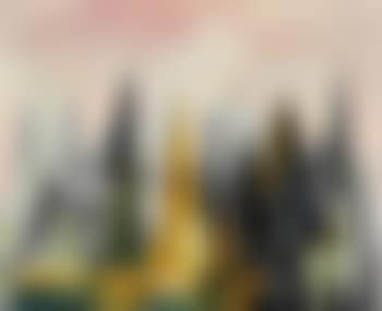 Mountain Peaks with a Pink Sky , (preview)