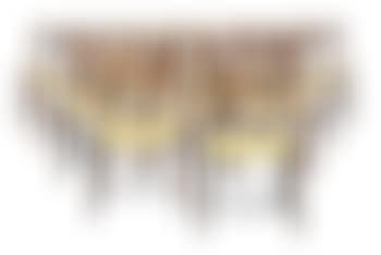 A set of 14 Brazilian rosewood chairs, horizontal bars in back ,
1962 (preview)