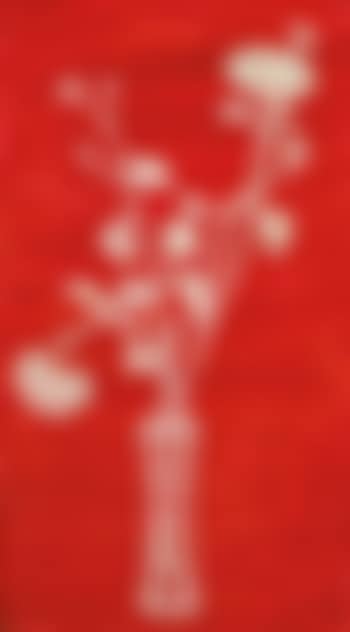 Vase of chrysanthemums with red ground , (preview)