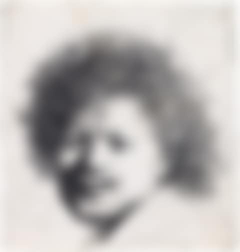 Self Portrait With Long, Bushy Hair: Head Only (preview)
