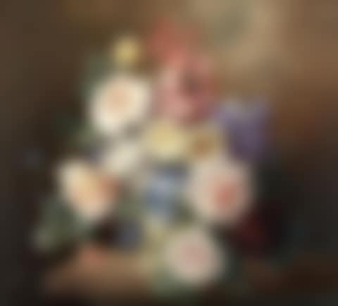 Still life of flowers in a plain white bowl (preview)