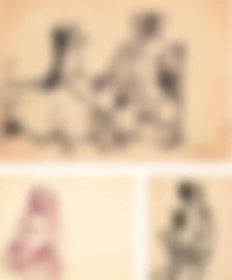 UNTITLED (BULLS WITH WOMAN); UNTITLED (SEATED WOMAN); UNTITLED (WOMAN WITH ROOSTER) (preview)