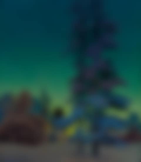 WINTER NIGHT LANDSCAPE (TWO TALL PINES) (preview)