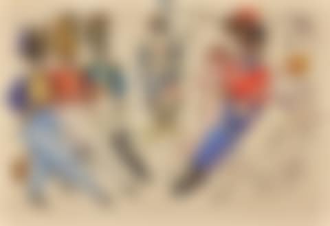 COSTUME DESIGNS FOR SEVEN CHARACTERS FROM LES COSAQUES DE PLATOV Ã PARIS (preview)