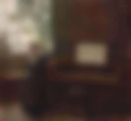 Young lady sewing in the music room (preview)