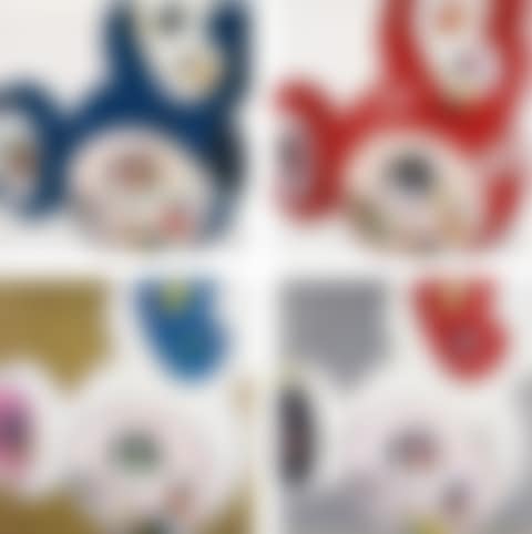 And Then x6 Blue; And Then x6 Red; DOB in Pure White Robe (Pink & Blue); and DOB in Pure White Robe (Navy & Vermillion) (preview)