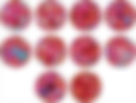 Flowerball (3D) - Turn Red!; Flowerball (3D) – Papyrus; Flowerball (3D) – Red, Pink, Blue; Hey! You! Do You Feel What I Feel?; Flowerball (3D) – Blue, Red; Comprehending the 51st Dimension; Letter to Picasso; Groping for the Truth; There is Nothing Eternal in this World. That is Why You are Beautiful; and Flowerball (3D) – Red Ball (preview)