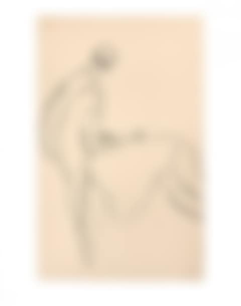 Woman with a hat sitting in profile (preview)