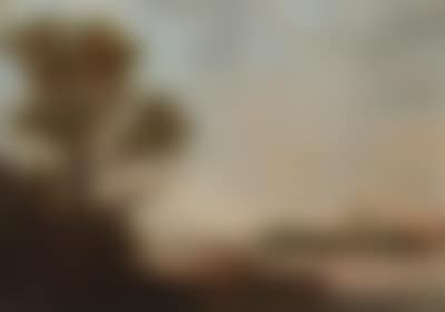 A river landscape with a ferry boat (preview)