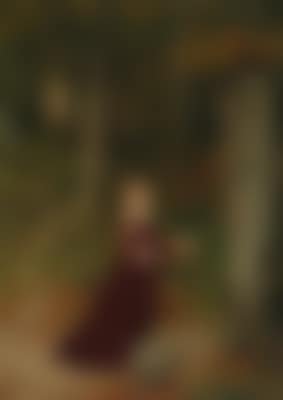 Girl praying with a rose garland (preview)