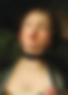 Portrait of a young lady with a black lace choker (preview)