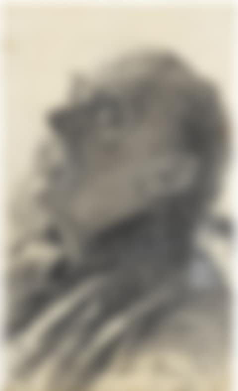 HEAD OF AN OLD MAN, HIS EYES RAISED (preview)