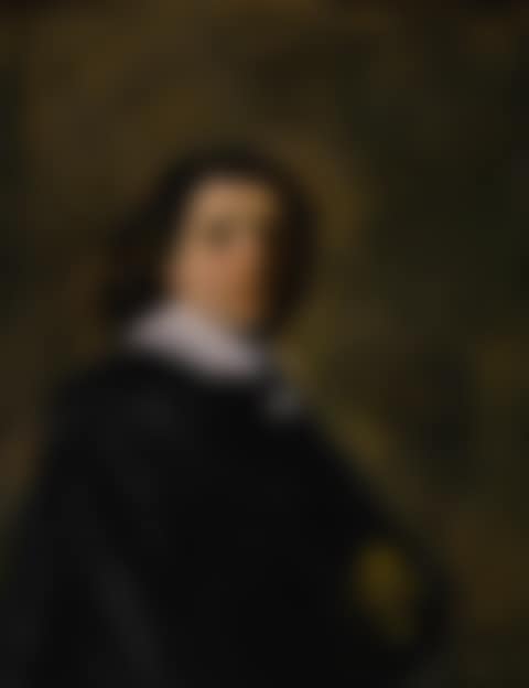 PORTRAIT OF A MAN, HALF-LENGTH, WEARING A BLACK CAPE WITH A WHITE COLLAR (preview)