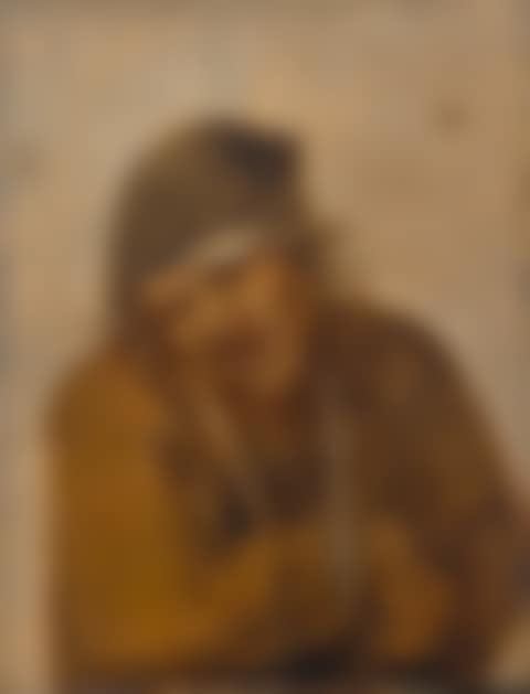 A PEASANT GRIMACING, HIS ARM IN A SLING (preview)