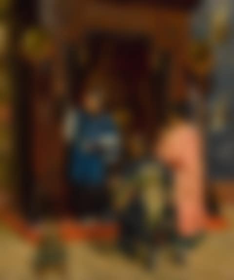 WORSHIPPERS AT A BUDDHIST SHRINE  (preview)