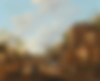 A village landscape with country folk near a tavern (preview)