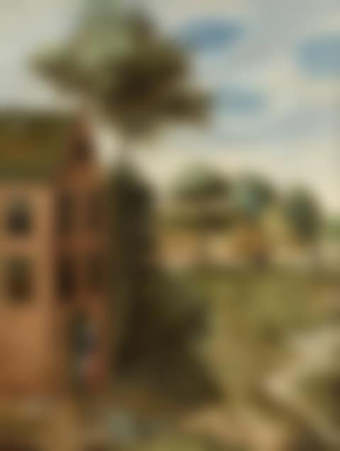 View of a village animated with characters (preview)