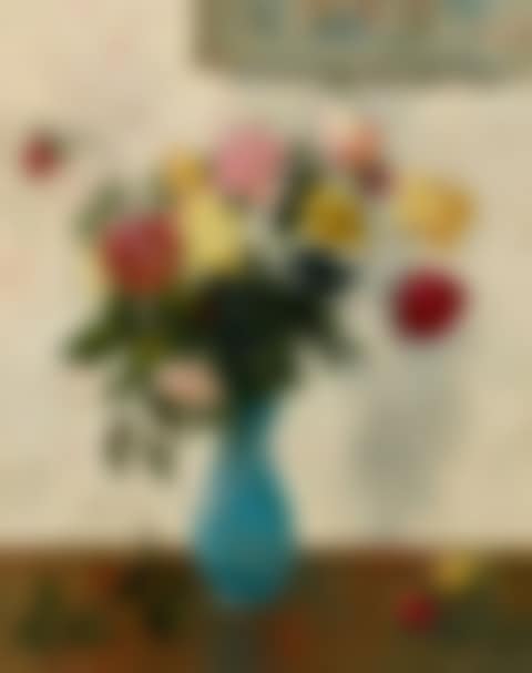 Roses in a blue vase (preview)