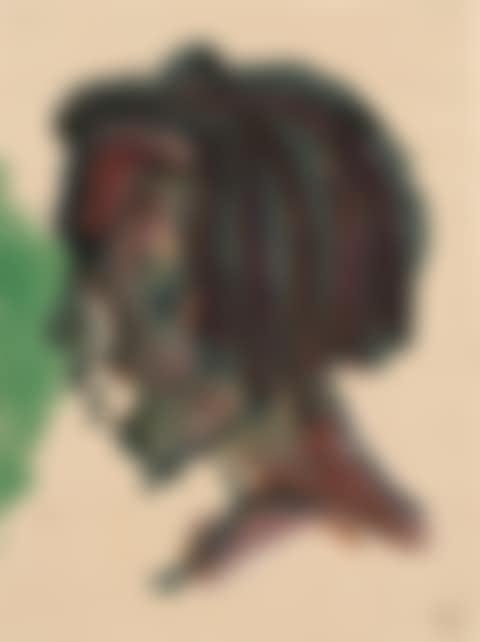 KOPF EINES JUNGEN SÜDSEE-INSULANERS (KOPF IM PROFIL NACH LINKS)(HEAD OF A YOUNG SOUTH SEA ISLANDER (HEAD IN PROFILE TURNED TO THE LEFT)) (preview)
