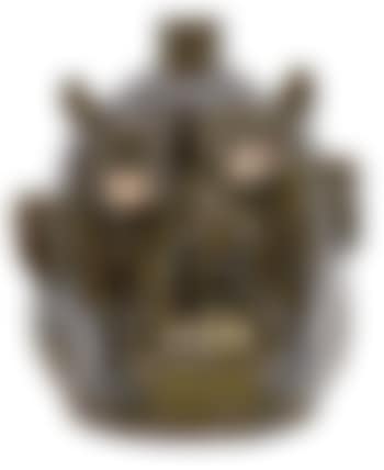 Rock tooth devil face jug with scarring , (preview)
