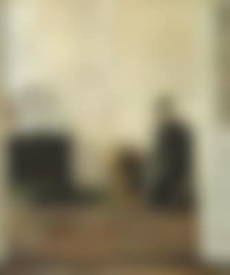 Interior with the artist's wife peeling apples , (preview)