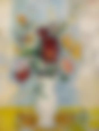 Fleurs dans un vase blanc , (preview)