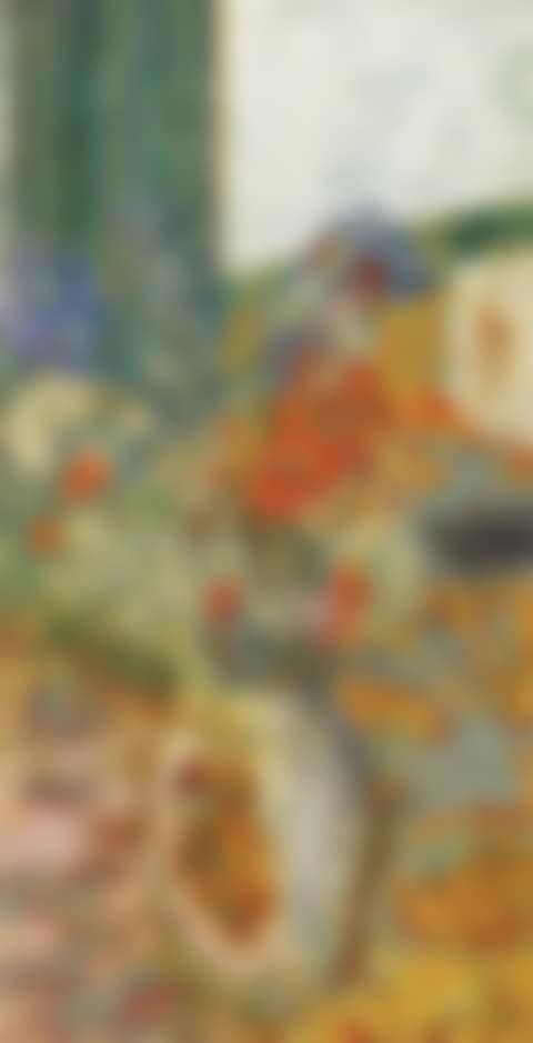 Fleurs dans un pot de grès ou Intérieur, fleurs des champs (preview)