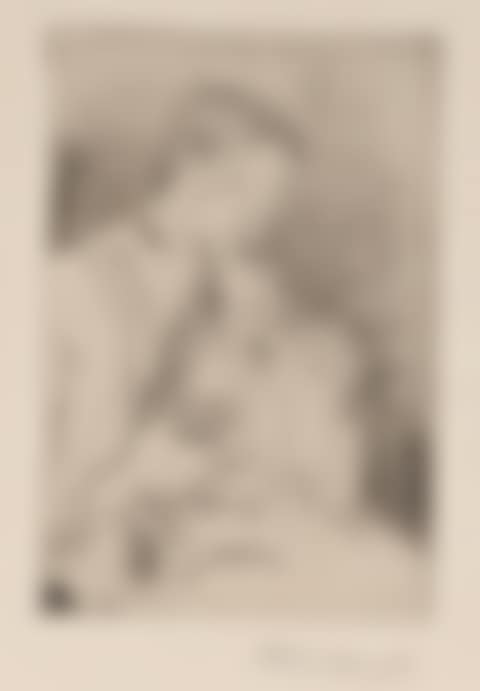 MATHILDE FEEDING A DOG (NO. 2) (B. 86) (preview)